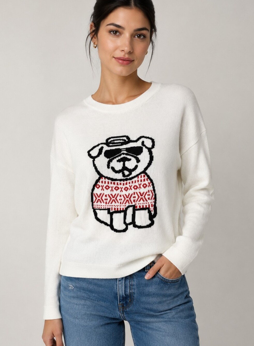French Connection Bulldog Crew Sweater, Size XS